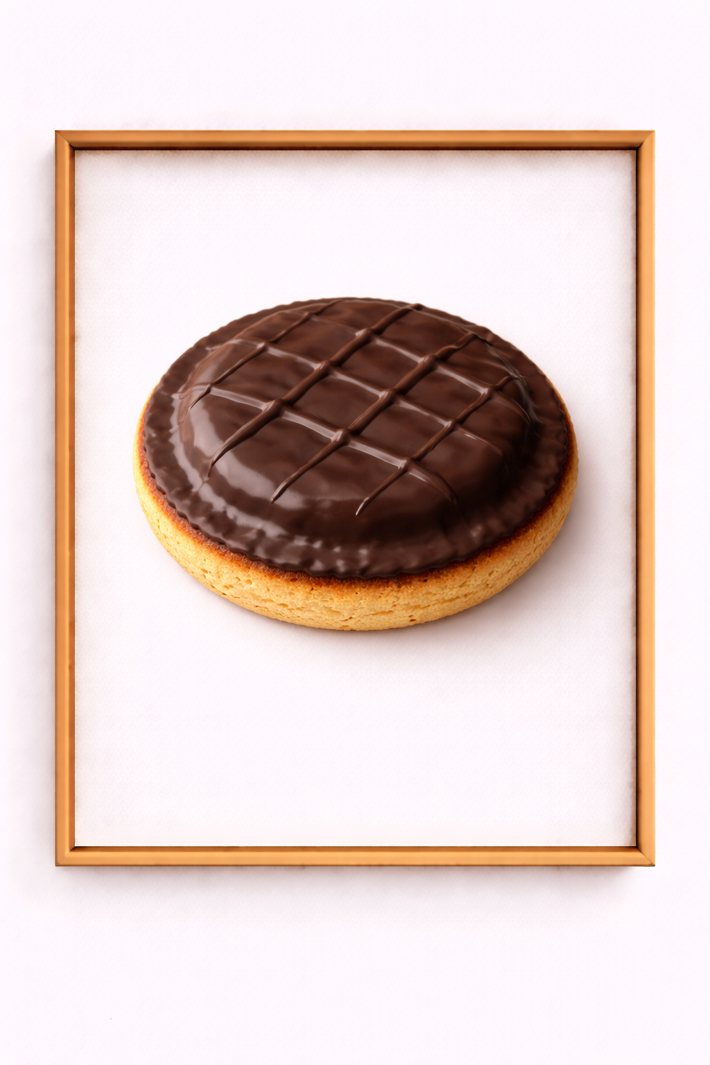 Holographic Foil Finish biscuit poster (with bamboo crumb frame)