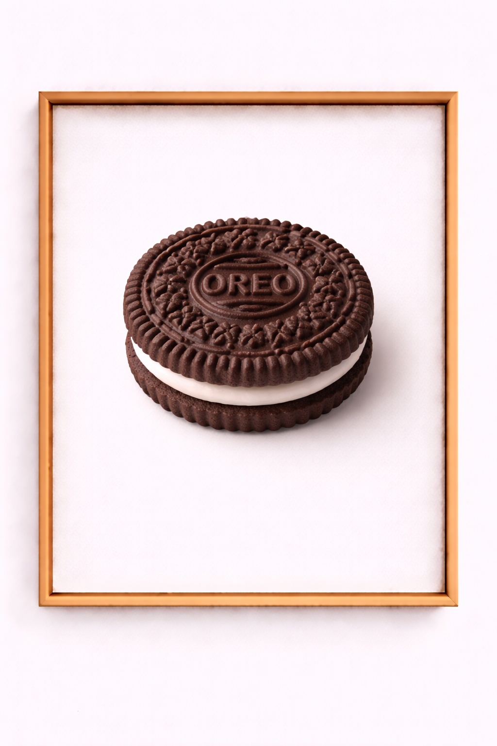 Holographic Foil Finish biscuit poster (with bamboo crumb frame)